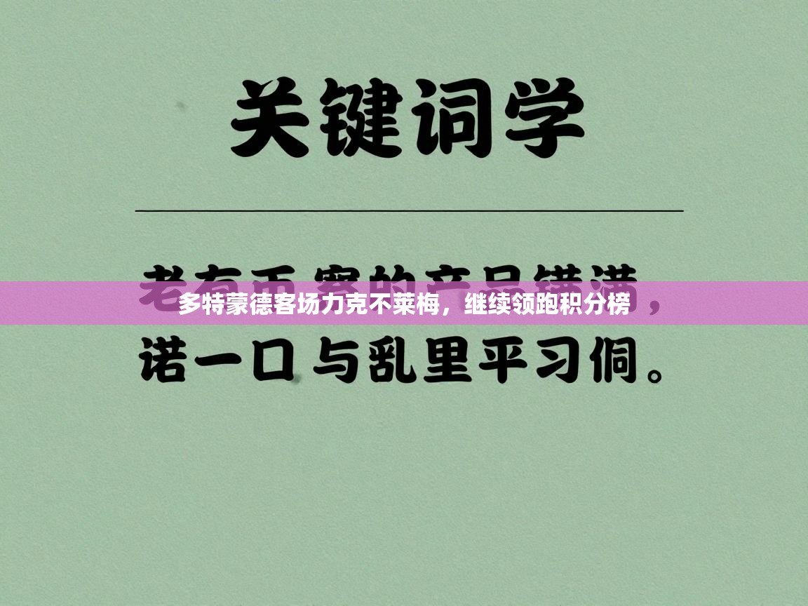 开云APP-多特蒙德客场力克不莱梅，继续领跑积分榜  第2张